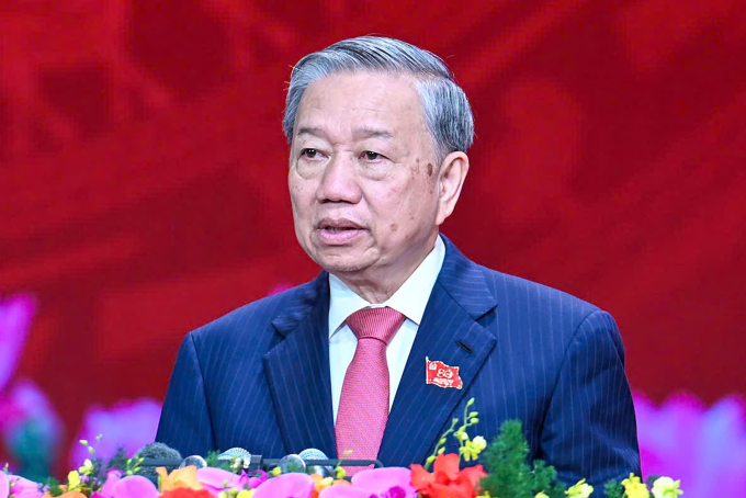 Tổng Bí thư Tô Lâm tại lễ kỷ niệm. Ảnh: Hoàng Phong