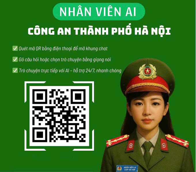 Người dân quét mã Qr code này để kết nối với AI.