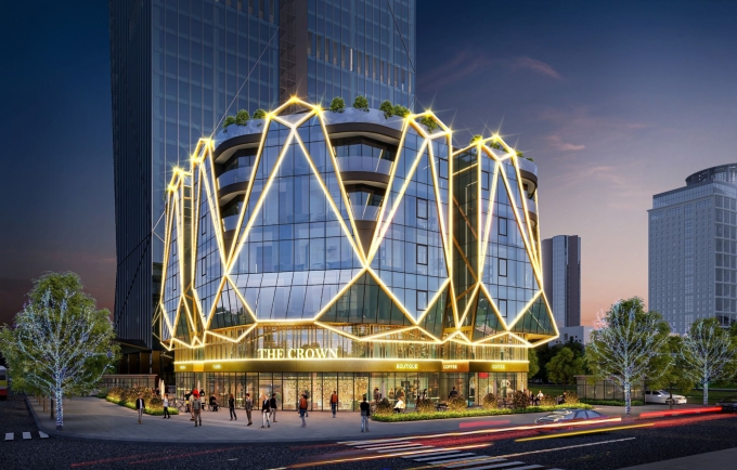 Phối cảnh tổ hợp The Crown gần kề tòa văn phòng Maslight.