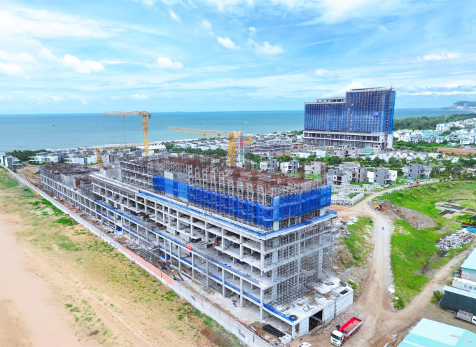Các tòa tháp căn hộ tại The Maris Vũng Tàu được tập trung xây dựng, đảm bảo chất lượng và tiến độ thi công. Ảnh: TDG Group