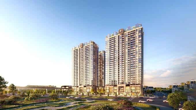Jade Square ngay liền kề nhà ga metro tuyến số 6, trên đường Nguyễn Đình Tứ. Ảnh: JS