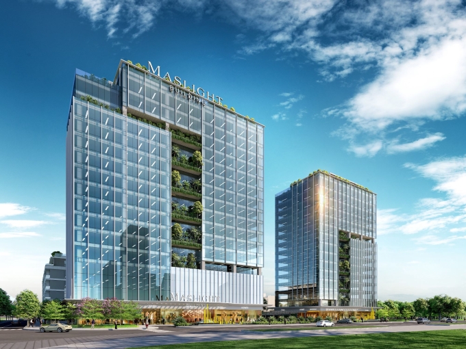 Phối cảnh tòa văn phòng hạng B+ Maslight Hi-Tech Park.