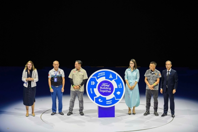 Đại diện Ford Việt Nam tại sự kiện triển khai sáng kiến toàn cầu Building Together. Ảnh: Ford Việt Nam