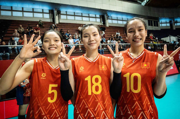 Việt Nam trở thành hiện tượng của giải bóng chuyền nữ U21 thế giới trong lần đầu tham dự. Ảnh: FIVB