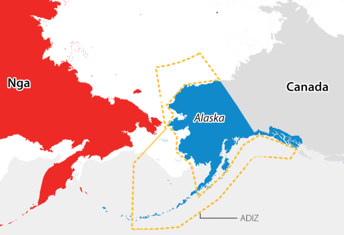 ADIZ của bang Alaska. Đồ họa: Newsweek