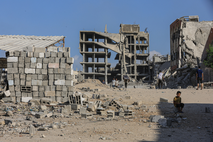 Một khu vực bị tàn phá ở Shejaiya, phía đông Gaza City, Gaza ngày 3/8. Ảnh: AFP