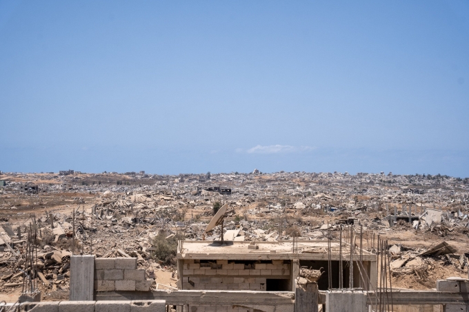 Hầu hết các tòa nhà tại Beit Hanoun đã bị đánh sập sau gần hai năm chiến sự. Ảnh: ToI
