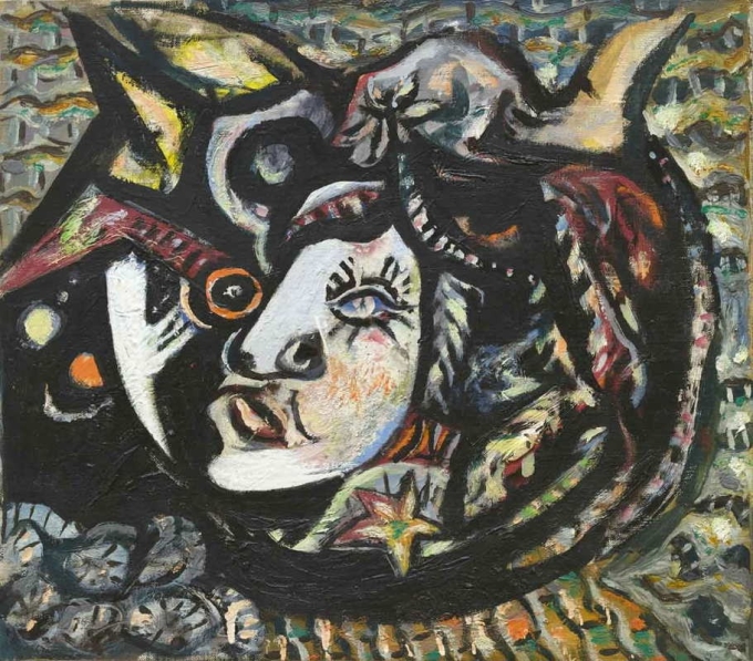 Tác phẩm Mặt nạ (1941) của Jackson Pollock. Ảnh: MoMA