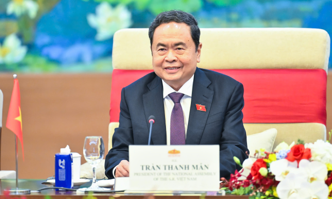 Chủ tịch Quốc hội Trần Thanh Mẫn tại cuộc hội đàm. Ảnh: Cổng TTĐT Quốc hội