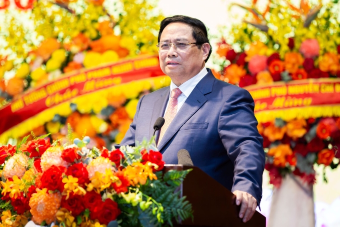 Thủ tướng Phạm Minh Chính phát biểu chỉ đạo Đại hội. Ảnh: Đình Tùng