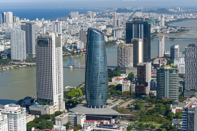 Trung tâm thành phố Đà Nẵng, nơi có Trung tâm hành chính và nhiều khách sạn, tháng 6/2025. Ảnh: Nguyễn Đông