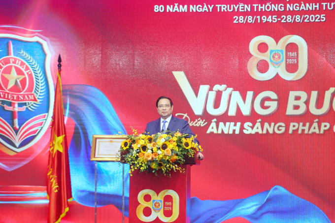 Thủ tướng phát biểu tại buổi lễ. Ảnh: Phạm Dự