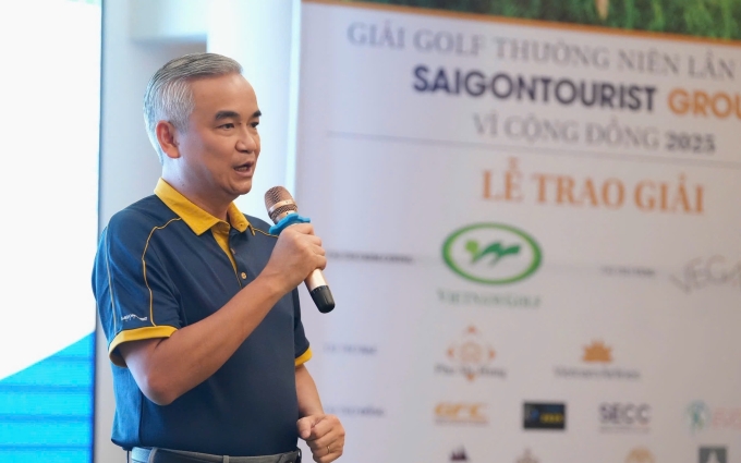 Ông Võ Anh Tài, Phó tổng giám đốc kiêm Trưởng ban tổ chức phát biểu tại sự kiện. Ảnh: Saigontourist Group