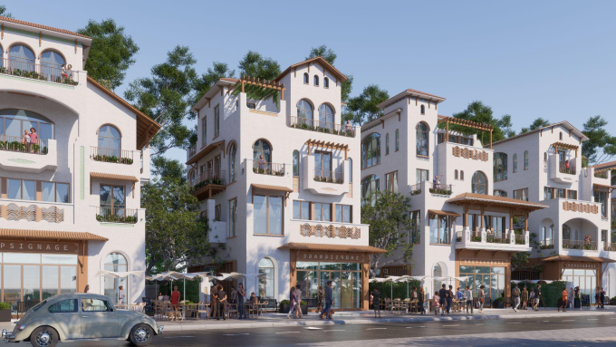 Dãy nhà phố, biệt thự Casa với thiết kế linh hoạt 3–4 tầng nổi và 1 tầng hầm đa năng. Ảnh: Sun Property