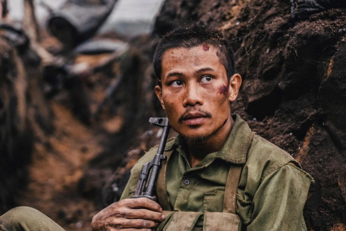 Phương Nam trong phim Mưa đỏ. Ảnh: Đoàn phim cung cấp