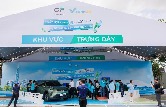 VinFast Limo Green tại khu vực trưng bày ở sự kiện. Ảnh: Tuấn Vũ