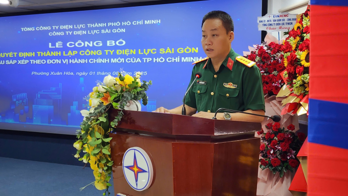 Đại tá Hoàng Mạnh Hà nhận định về vai trò Điện lực Sài Gòn trong bối cảnh mới. Ảnh: EVNHCMC
