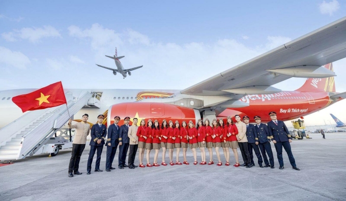 Đội ngũ nhân viên của Vietjet. Ảnh: Đăng Nguyễn