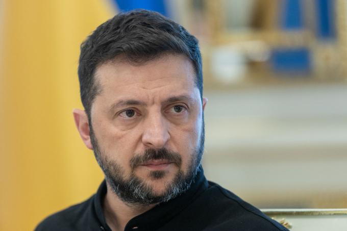 Tổng thống Ukraine Volodymyr Zelensky tại Kiev ngày 24/7. Ảnh: AFP