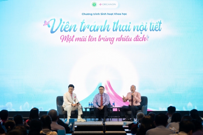 TTND. PGS.TS.BS. Huỳnh Nguyễn Khánh Trang và TS.BS. Lê Quang Thanh chia sẻ trong phiên tham luận tại sự kiện. Ảnh: Organon