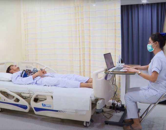 Đo đa ký giấc ngủ giúp xác định và chẩn đoán các rối loạn giấc ngủ. Ảnh: Bệnh viện Đa khoa Tâm Anh