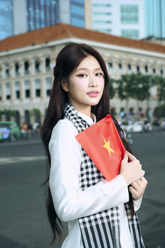 Hoa hậu Đoàn Thiên Ân hưởng ứng cuộc thi Vietnam Vibes by Vietravel . Ảnh: Nhân vật cung cấp