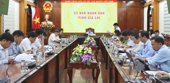 Toàn cảnh buổi làm việc ngày 27/8 tại Gia Lai. Ảnh: UBND tỉnh Gia Lai