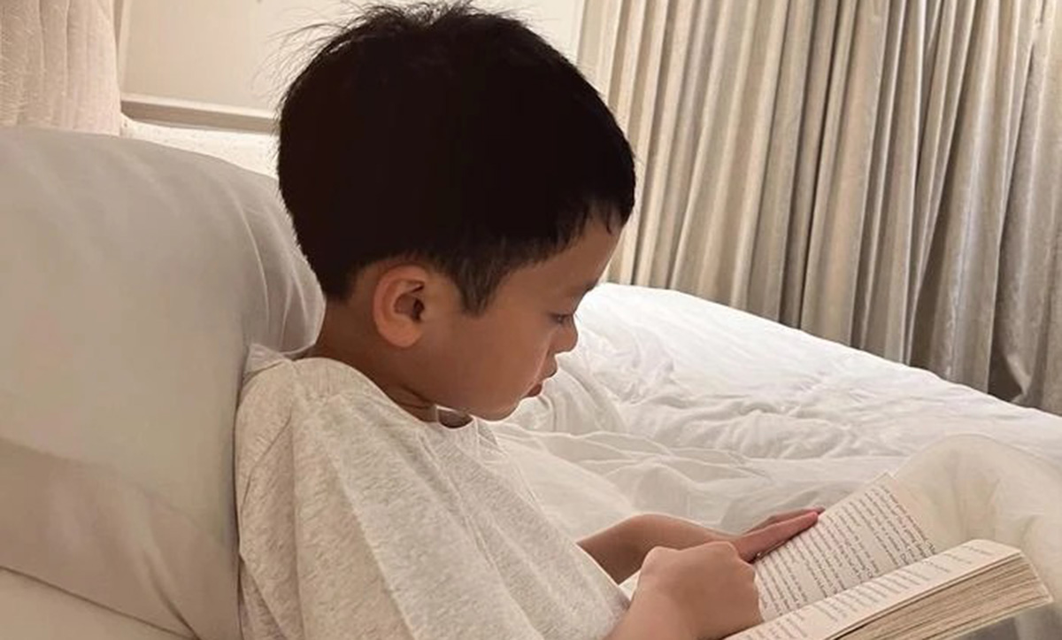 Góc đọc sách của các con Tăng Thanh Hà