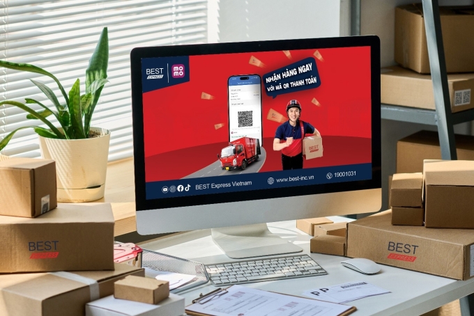 Hình thức thanh toán COD không tiền mặt bằng mã QR MoMo giúp khách hàng có thêm lựa chọn thanh toán an toàn. Ảnh: BEST Express