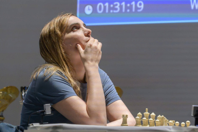Iglesias trong một ván đấu tại giải. Ảnh: French Chess Federation