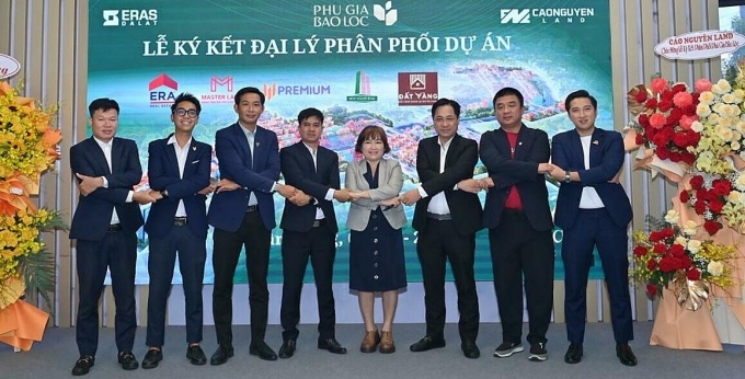 Các đơn vị phân phối sản phẩm dự án. Ảnh: Eras Đà Lạt