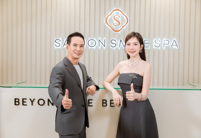 Vợ chồng Lý Hải - Minh Hà chọn làm đẹptạiSaigon Smile. Ảnh: SSM