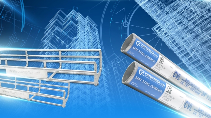 Ống thép luồn dây điện EMT và Máng cáp lưới do Cát Vạn Lợi sản xuất đạt UL 797 & NEMA BI 50015 do UL (Hoa Kỳ) cấp chứng nhận