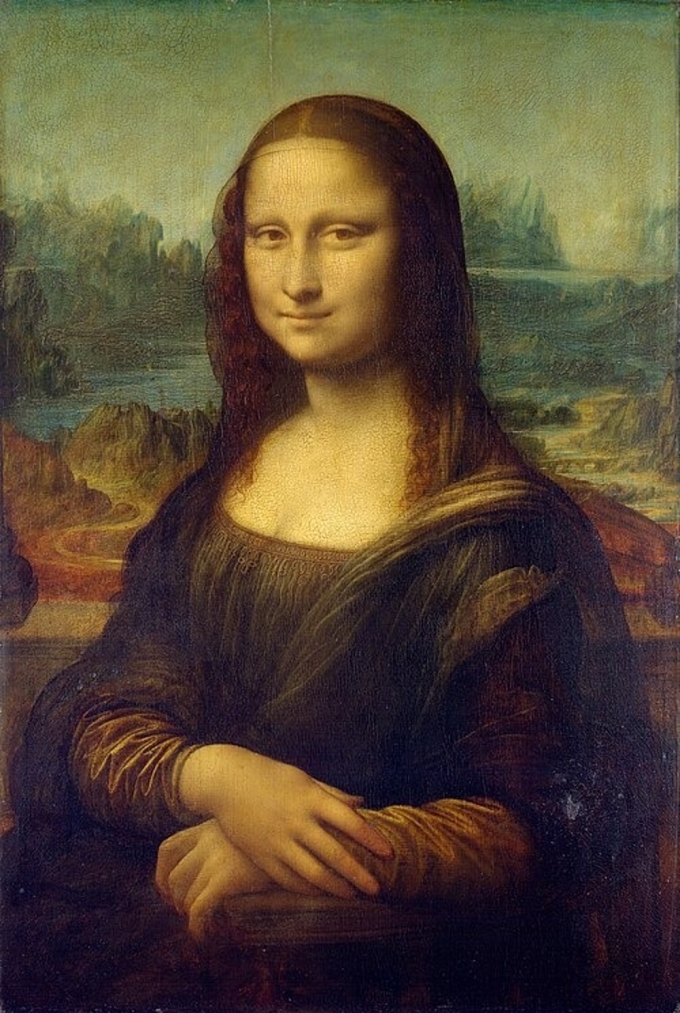 Bức tranh Mona Lisa (tên Italy là La Gioconda) do Leonardo da Vinci vẽ khoảng năm 1503, hoàn thành vào năm 1507 hoặc 1509. Ảnh: C2RMF