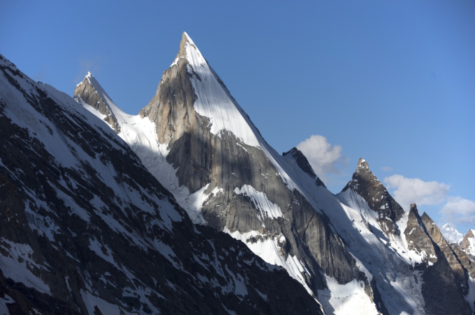 Laila Peak cao 6.096 m, nằm tại khu vực Khuspang Camp thuộc thung lũng Hushe, gần sông băng Gondogoro ở vùng Gilgit-Baltistan, miền bắc Pakistan. Ảnh: Lian Deng