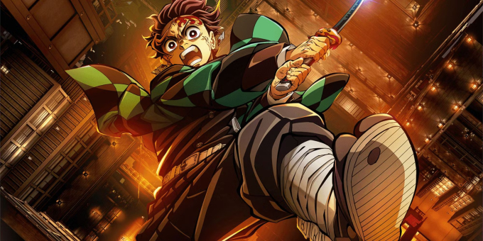 Tạo hình nhân vật chính Kamado Tanjiro trong Thanh gươm diệt quỷ: Vô hạn thành. Ảnh: Crunchyroll