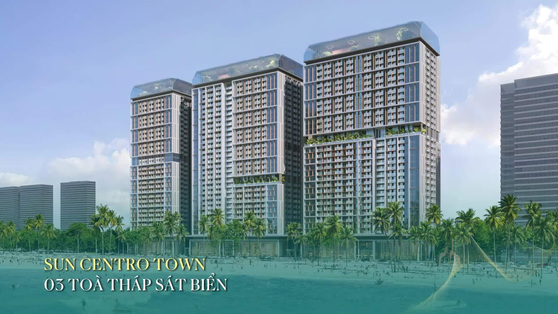 Tháp căn hộ Sun Centro Town lấy cảm hứng từ đảo nổi trên vịnh Hạ Long