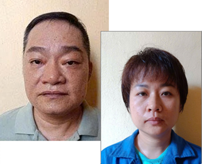 Trần Huy Cường và Phạm Thị Thu Thảo. Ảnh Công an cung cấp