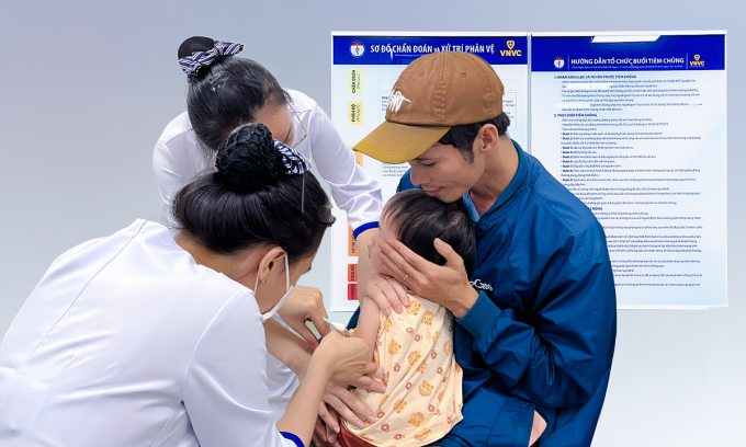 Trẻ nhỏ tiêm vaccine phế cầu phòng viêm phổi tại Hệ thống Tiêm chủng VNVC. Ảnh: Diệu Thuần