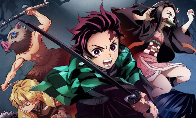 Nhóm diệt quỷ của Kamado Tanjiro trong Demon Slayer. Ảnh: Crunchyroll