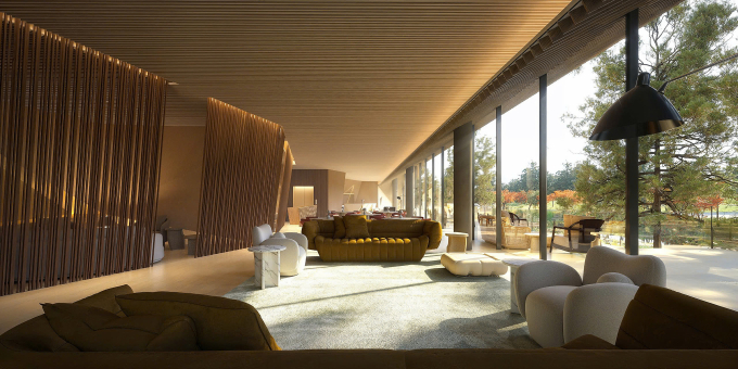 Ghế sofa của Baxter tại câu lạc bộ. Ảnh: Haus Da Lat