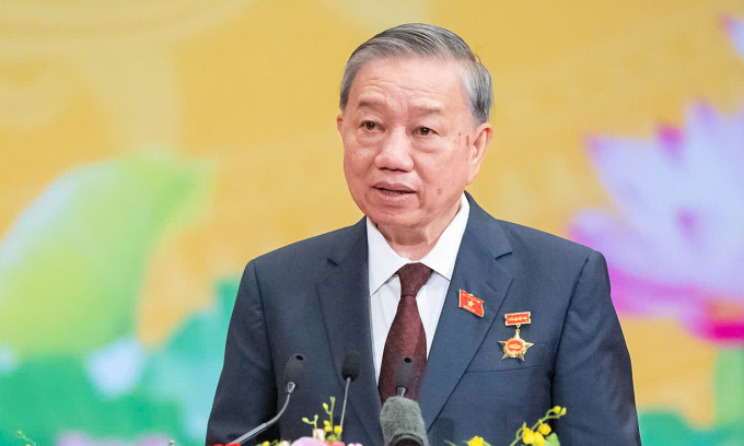 Tổng Bí thư Tô Lâm phát biểu tại buổi gặp mặt. Ảnh: Hoàng Phong