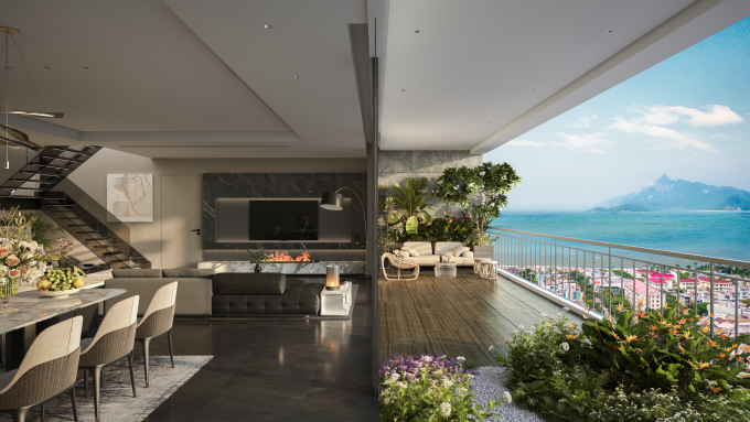 Phối cảnh ban công tại dòng căn hộ Mia Horizon Residences. Ảnh: Mia Center Point