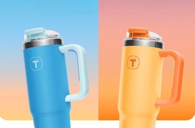 Bình nước Big-T Tumbler – thiết kế hiện đại, tiện lợi cho mọi hành trình. Ảnh: Tupperware