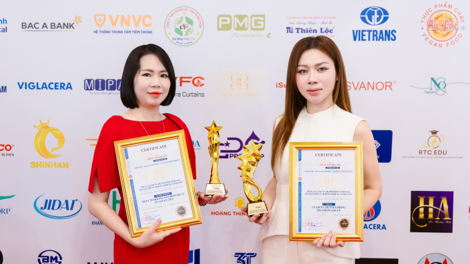 Bà Thu Ella (phải), Phó tổng giám đốc Mega Gangnam và bà Nguyễn Thị Hường (trái), Giám đốc Nhân sự Mega Gangnam. Ảnh: Mega Gangnam