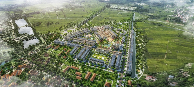 Phối cảnh khu đô thị The Gateway City tại huyện Ân Thi. Ảnh: