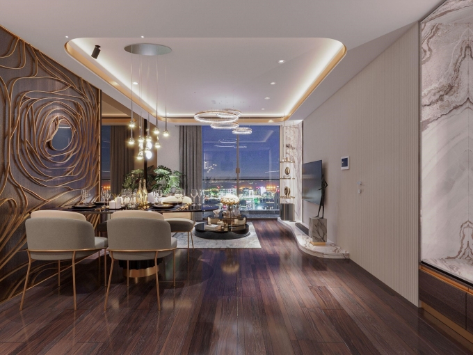 Không gian căn hộ mẫu 2 phòng ngủ tại Rose Residence. Ảnh: Hoàng Huy