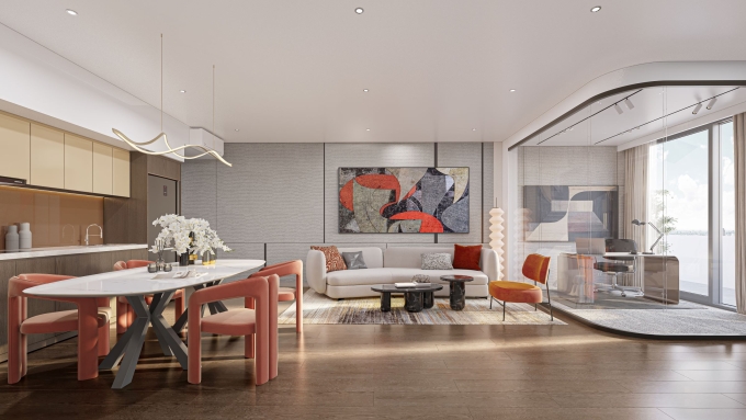 Thiết kế căn hộ hài hòa giữa công năng và nghệ thuật thẩm mỹ. Ảnh: Masterise Homes