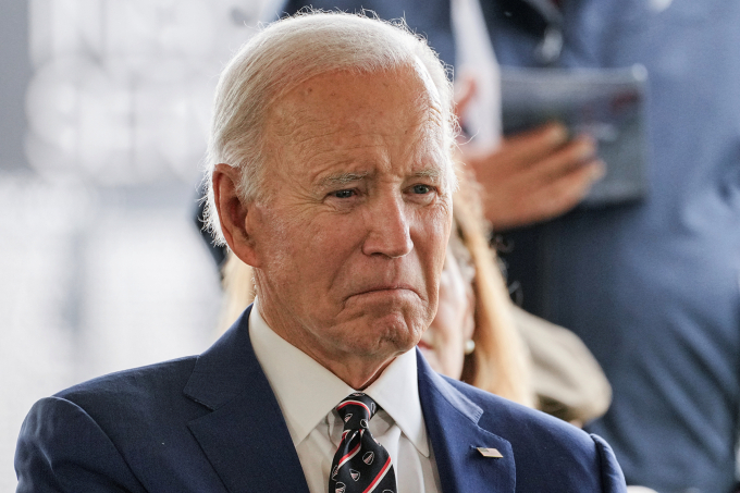 Cựu tổng thống Mỹ Joe Biden phát biểu ở New Castle, Delaware, ngày 30/5. Ảnh: Reuters