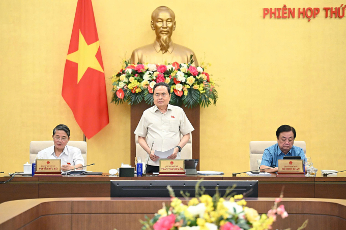 Chủ tịch Quốc hội Trần Thanh Mẫn tại phiên họp chiều 12/9. Ảnh: Cổng TTĐT Quốc hội